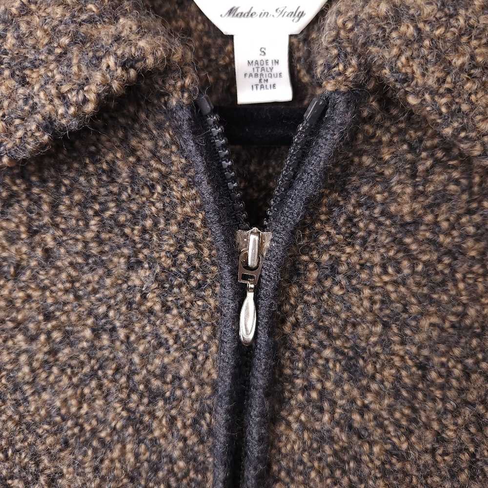 Talbots Wool Zipper Closure Cardigan Sweater Made in Italy - Picture 6 of 11